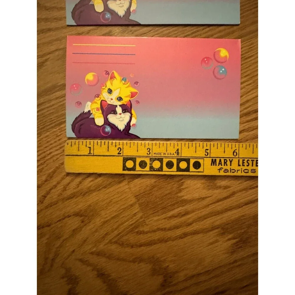 Lisa Frank Postalette Envelope Kitten Bubbles Lot‎ Of 3 Cards Vintage 1990s